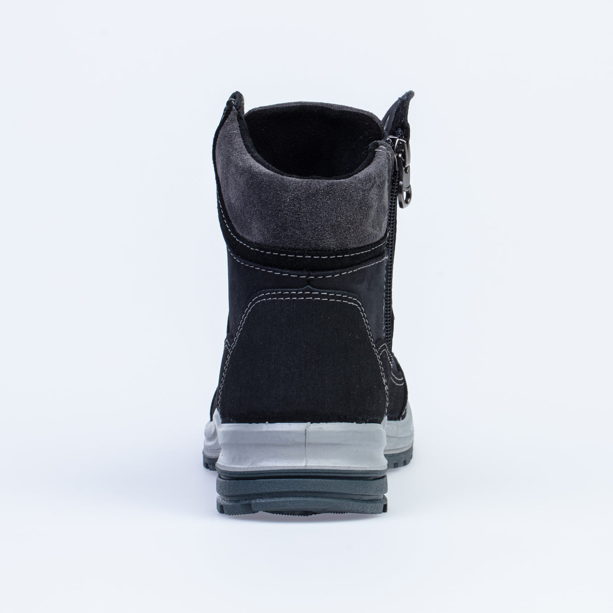 Black-gray boots genuine leather, KOTOFEY
