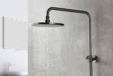 Термостатический смеситель для ванны и душа с регулируемой высотой халата, поворотным изливом и насадкой для душа "Тропический дождь" LEMARK LM3772GM "BRONX"