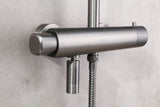 Termostaat vanni- ja dušisegisti reguleeritava hommikumantli kõrguse, pööratava tila ja "Tropical rain" dušipeaga LEMARK LM3772GM "BRONX"