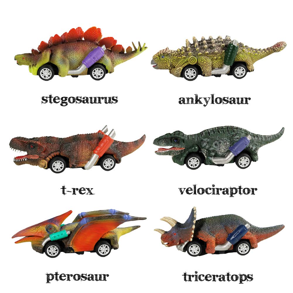 Набор машинок с динозаврами для детей