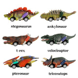 Набор машинок с динозаврами для детей